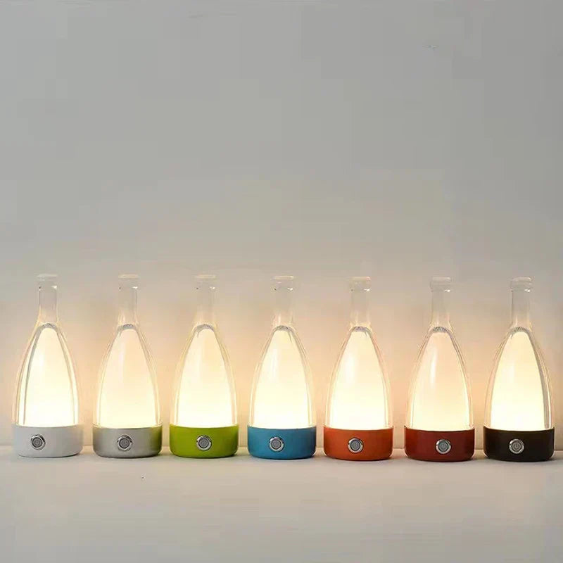 LED Flaschenlampe Wiederaufladbar Design Tischleuchte