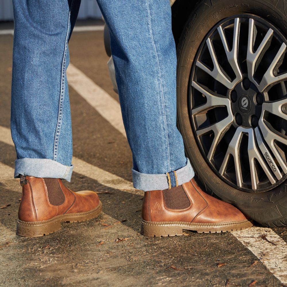 Herren Chelsea Boots Bequem Schlüpfen Leder