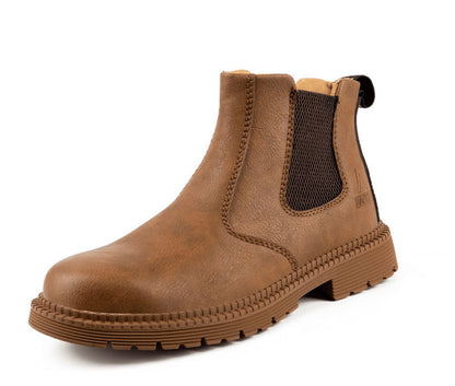 Herren Chelsea Boots Bequem Schlüpfen Leder