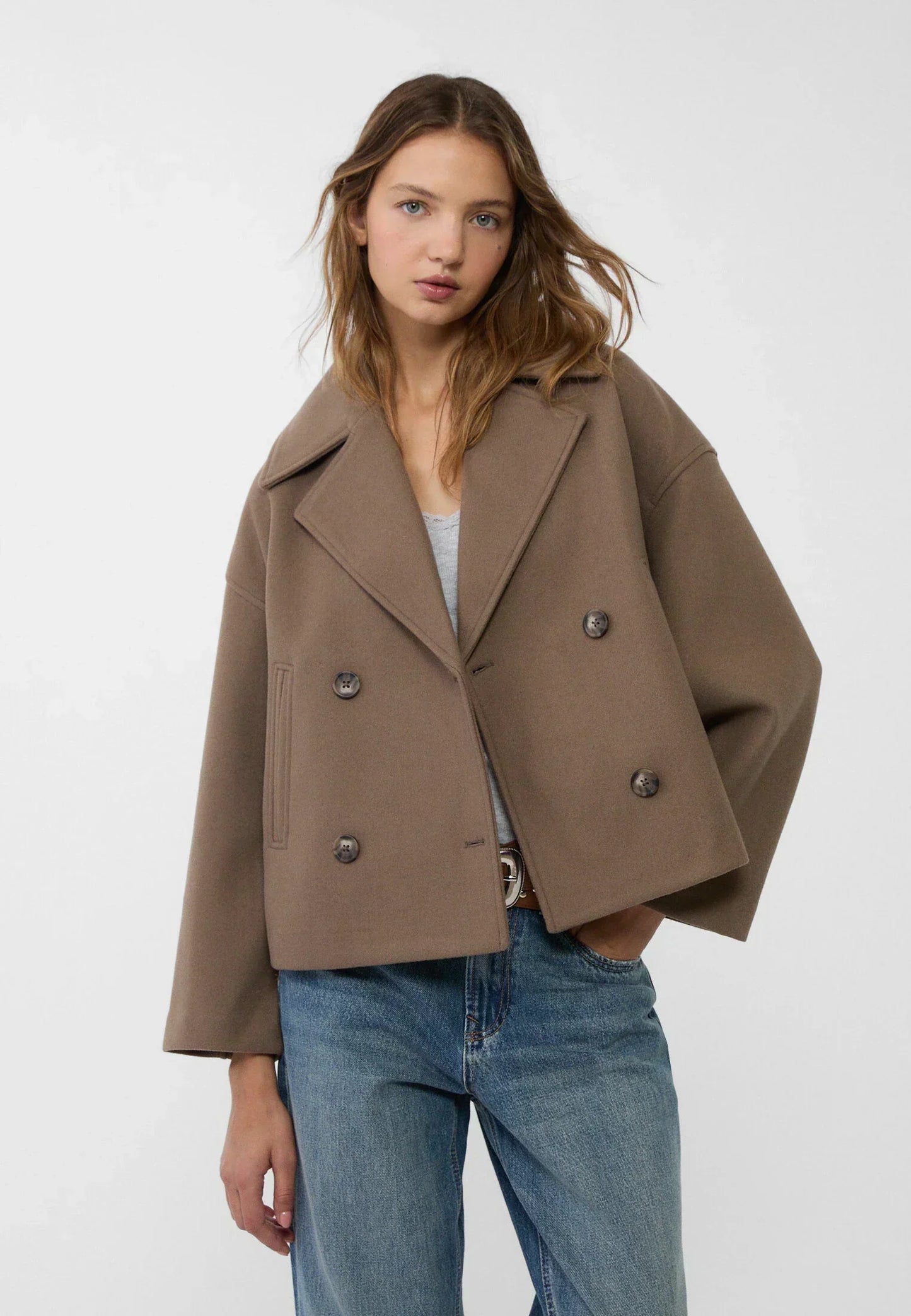 Kurzjacke Damen Klassisch Slim Fit
