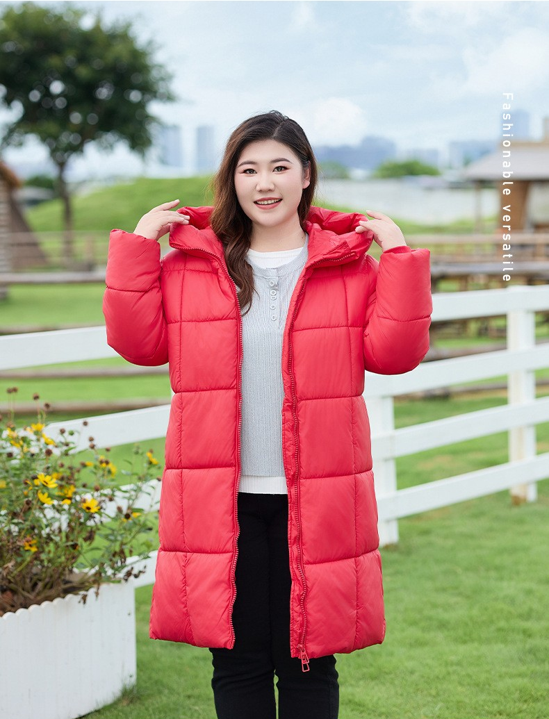 Damen Pufferjacke Warm Kapuze Reißverschluss Winter