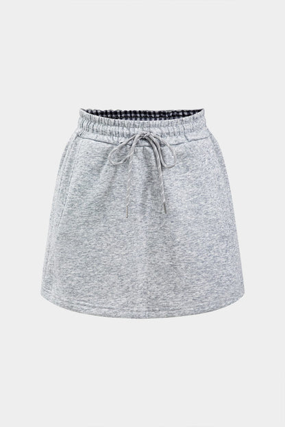 Kariertes Sweat-Set Zweiteilig Damen Sportbekleidung