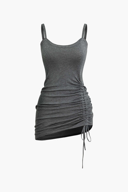 Zweiteiler Set Cutout Pullover Rafftes Kleid Damen