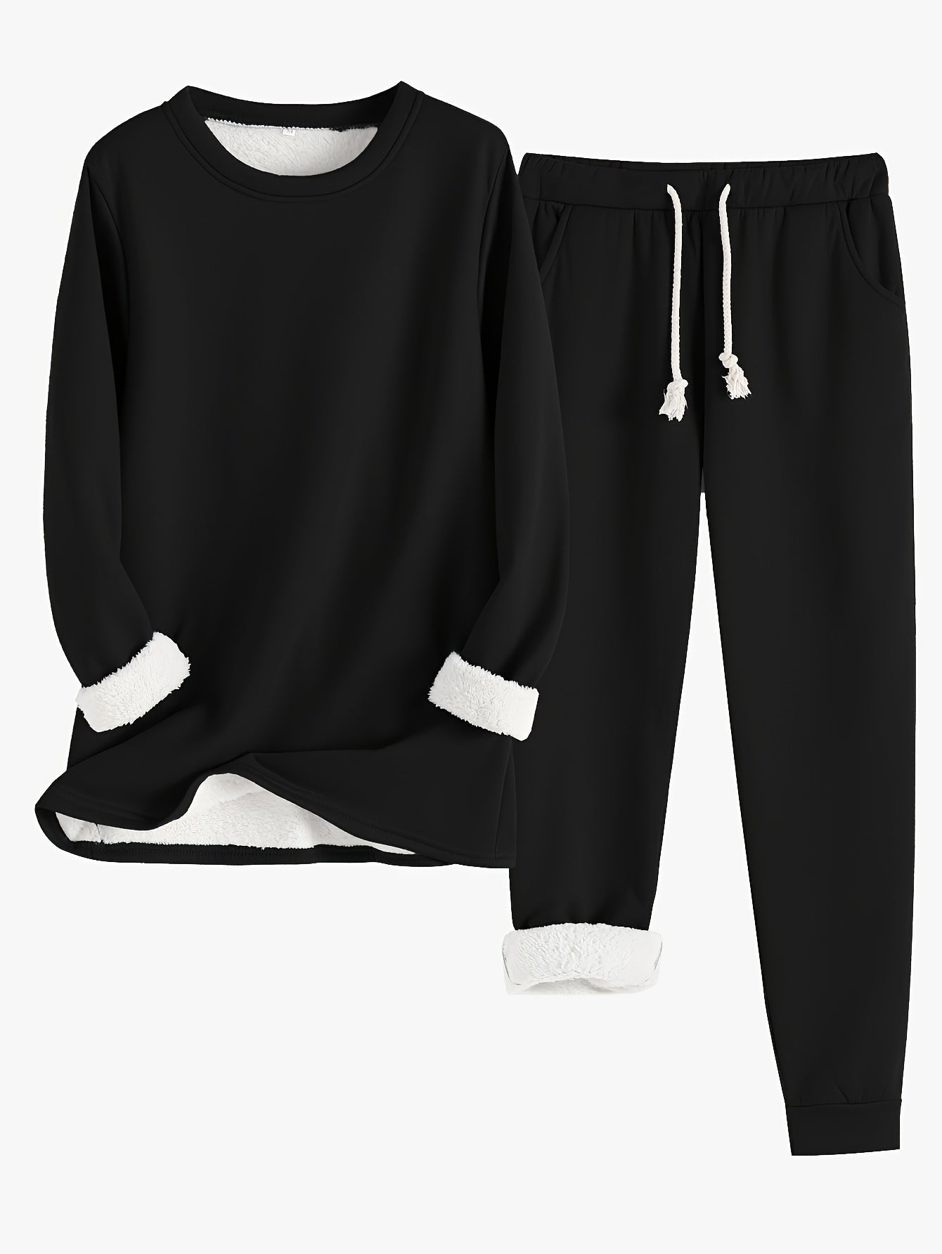 Damen Warmes Winter-Loungewear-Set Bequem