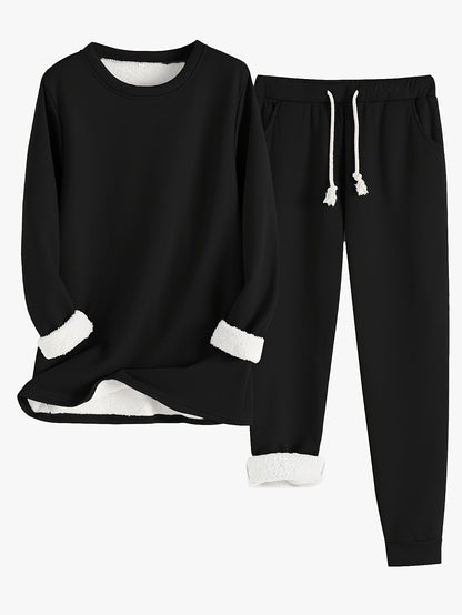 Damen Warmes Winter-Loungewear-Set Bequem