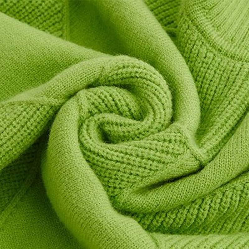 Damen Sweater Winter Strickpullover Hoher Hals Warm