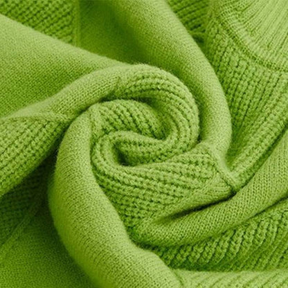 Damen Sweater Winter Strickpullover Hoher Hals Warm