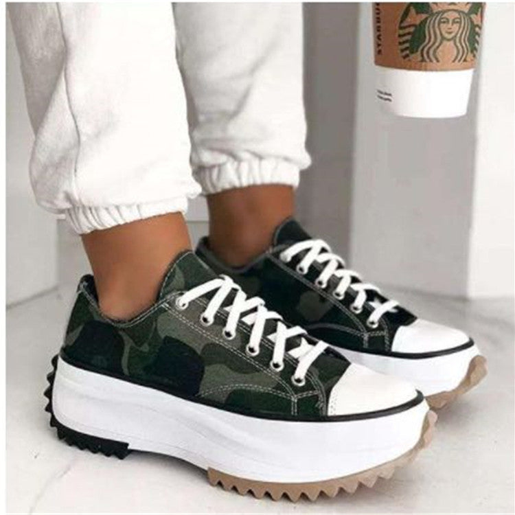 Damen Sneaker Bequem Freizeitschuh Canvas Weiße Schuhe - BerlinGlamour