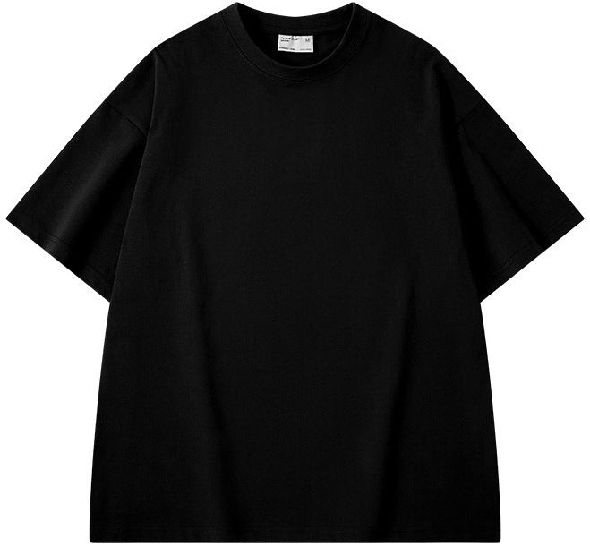 Thickened Cotton Short-sleeved Drop-shoulder T-shirt Bottoming Shirt Top - AccessoryArcadia