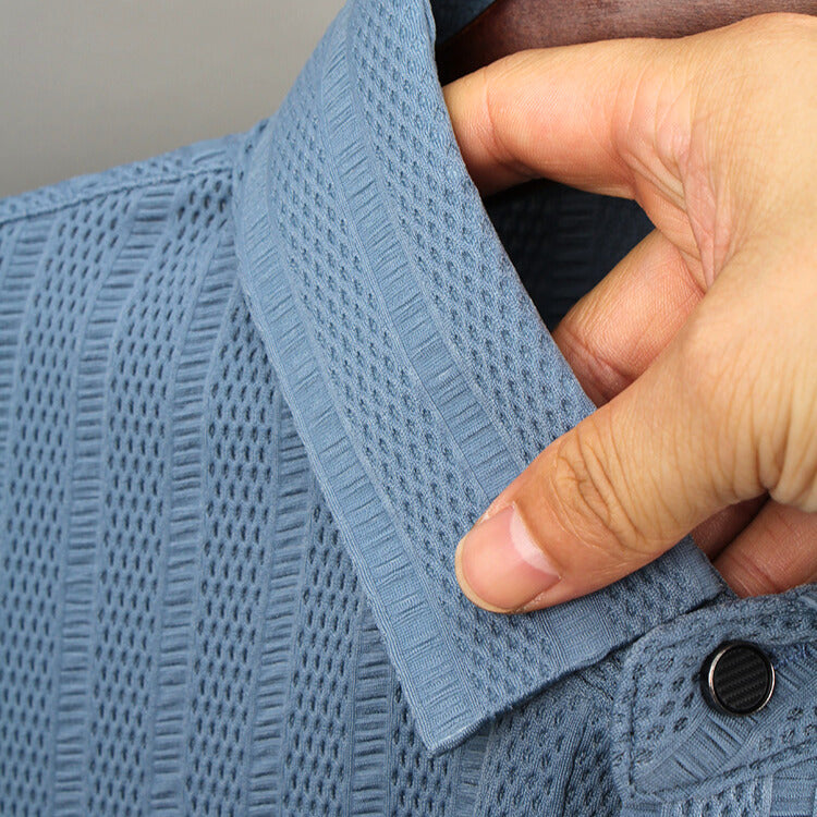 Seiden Poloshirt Herren Elegantes Premium-Qualität
