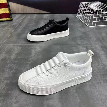 Herren Sneaker Niedrig Kunstleder Schwarz