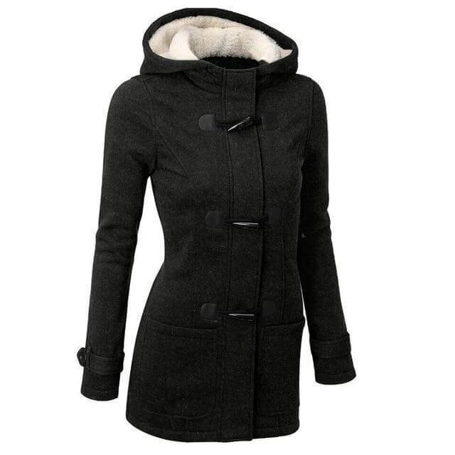 Damen Fleecejacke Kapuzenjacke Warm Gemütlich