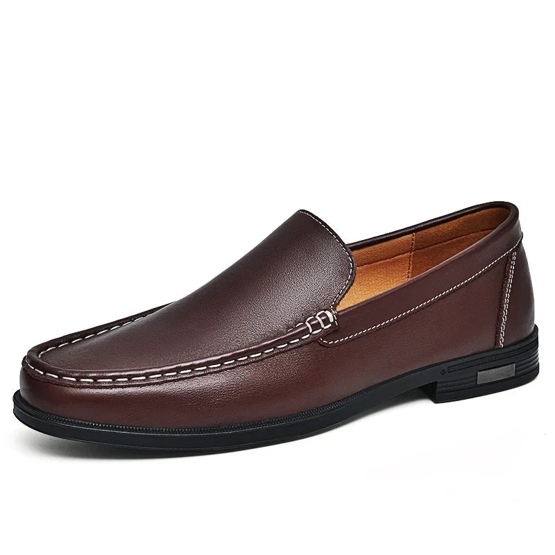 Herren Loafer Schuhe Elegant Lederschuhe Schwarz