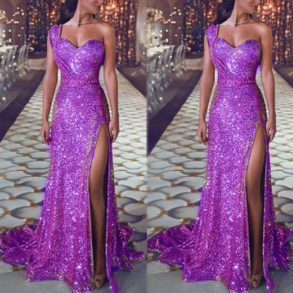 BerlinGlamour asymmetrisches ärmelloses Bronzing-Wickelkleid