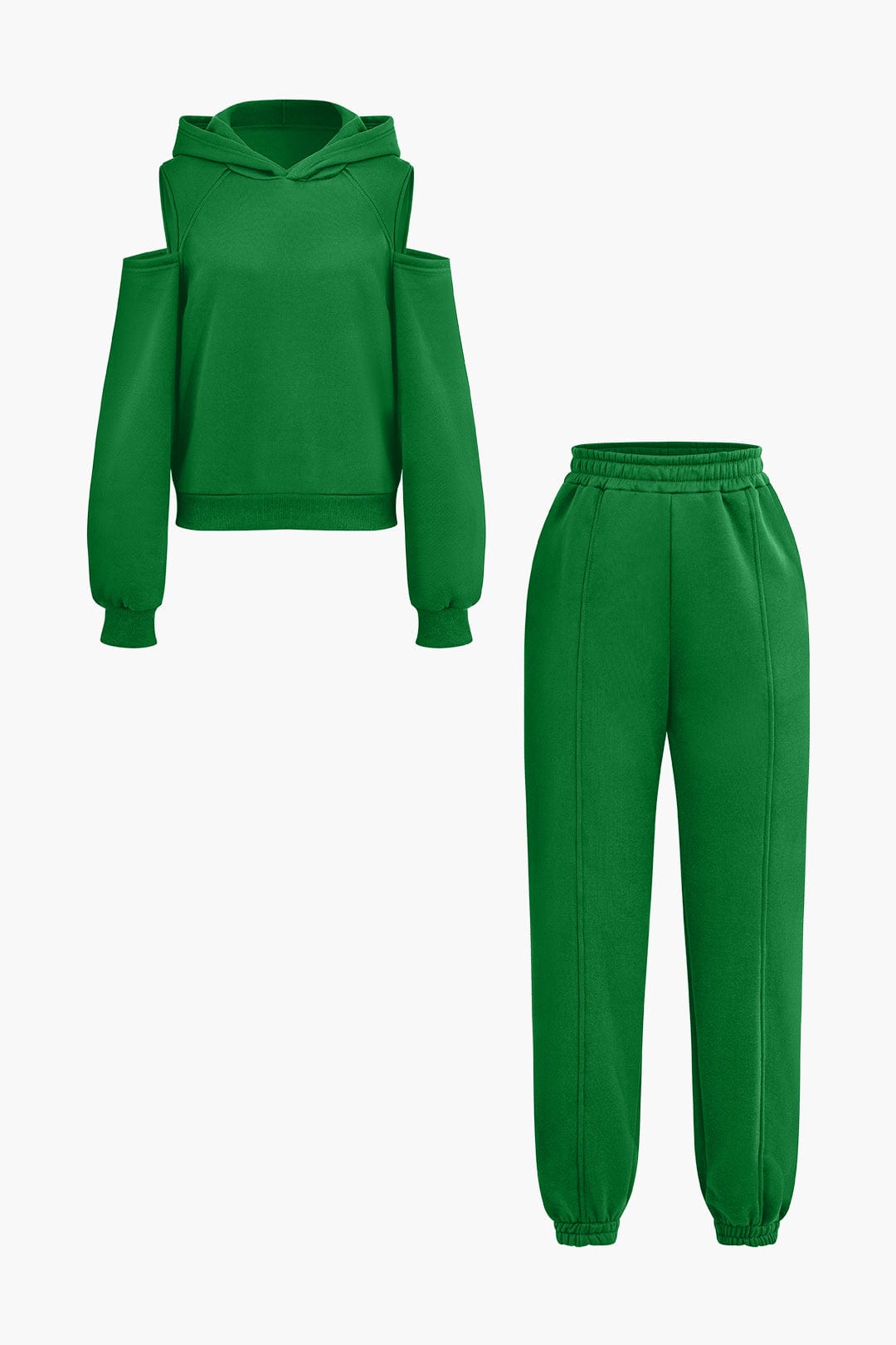 Sportliches Hoodie-Set Damen Cut-Outs Trendy