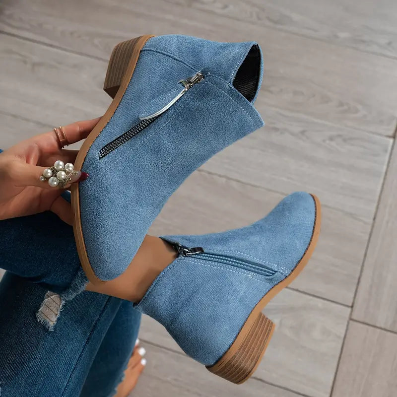 Stiefelette Stilvolle Damen Stiefel Mit Reißverschluss