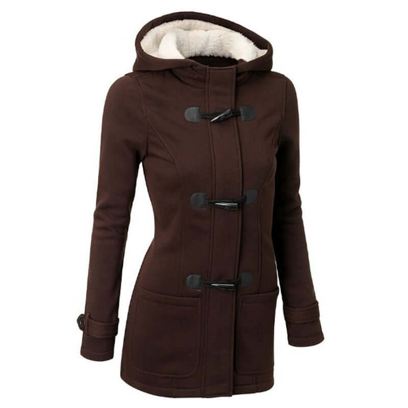 Damen Fleecejacke Kapuzenjacke Warm Gemütlich
