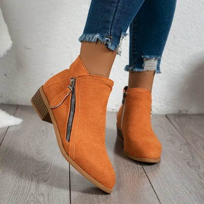 Stiefelette Stilvolle Damen Stiefel Mit Reißverschluss