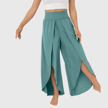 Damenhose Weit Boho Stil mit Schlitz
