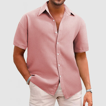 Herren Hemd Waffelstrick Modern Komfortabel - BerlinGlamour