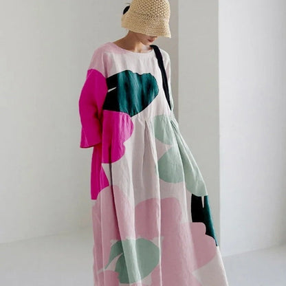 Baumwoll-Look Kleid mit 3D-Druck von BerlinGlamour