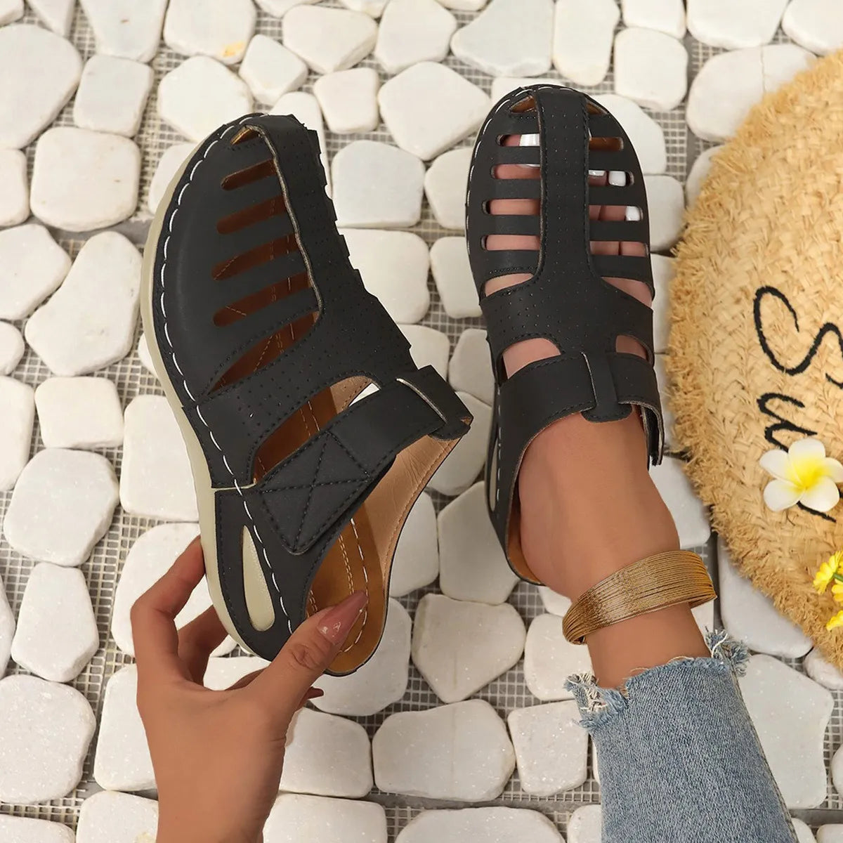 Heidi Sandalen Stilvoll Wedge Absatz Damen