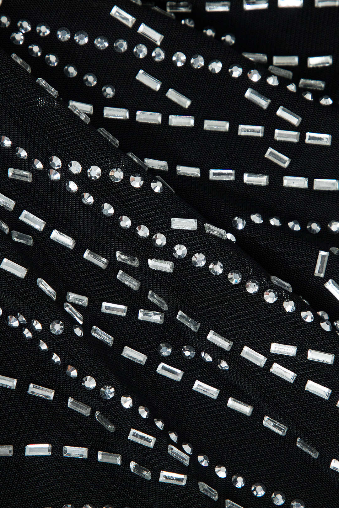 Glitzerndes Minikleid Strass Verziert Elegant