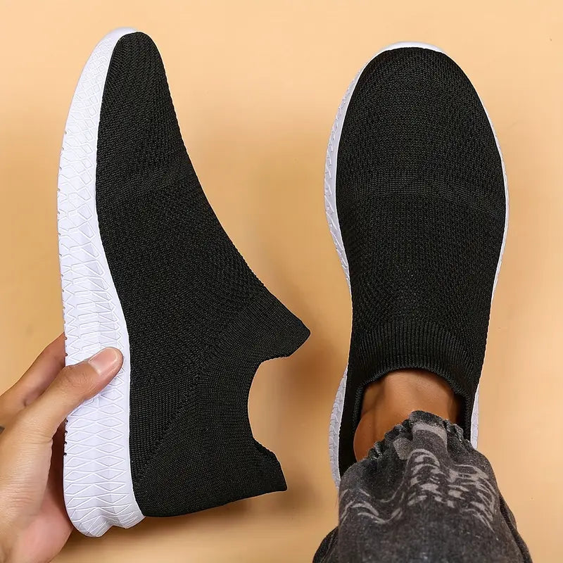 Herren Slip-On Schuhe Leicht Knit Socken Schuhe Sommer
