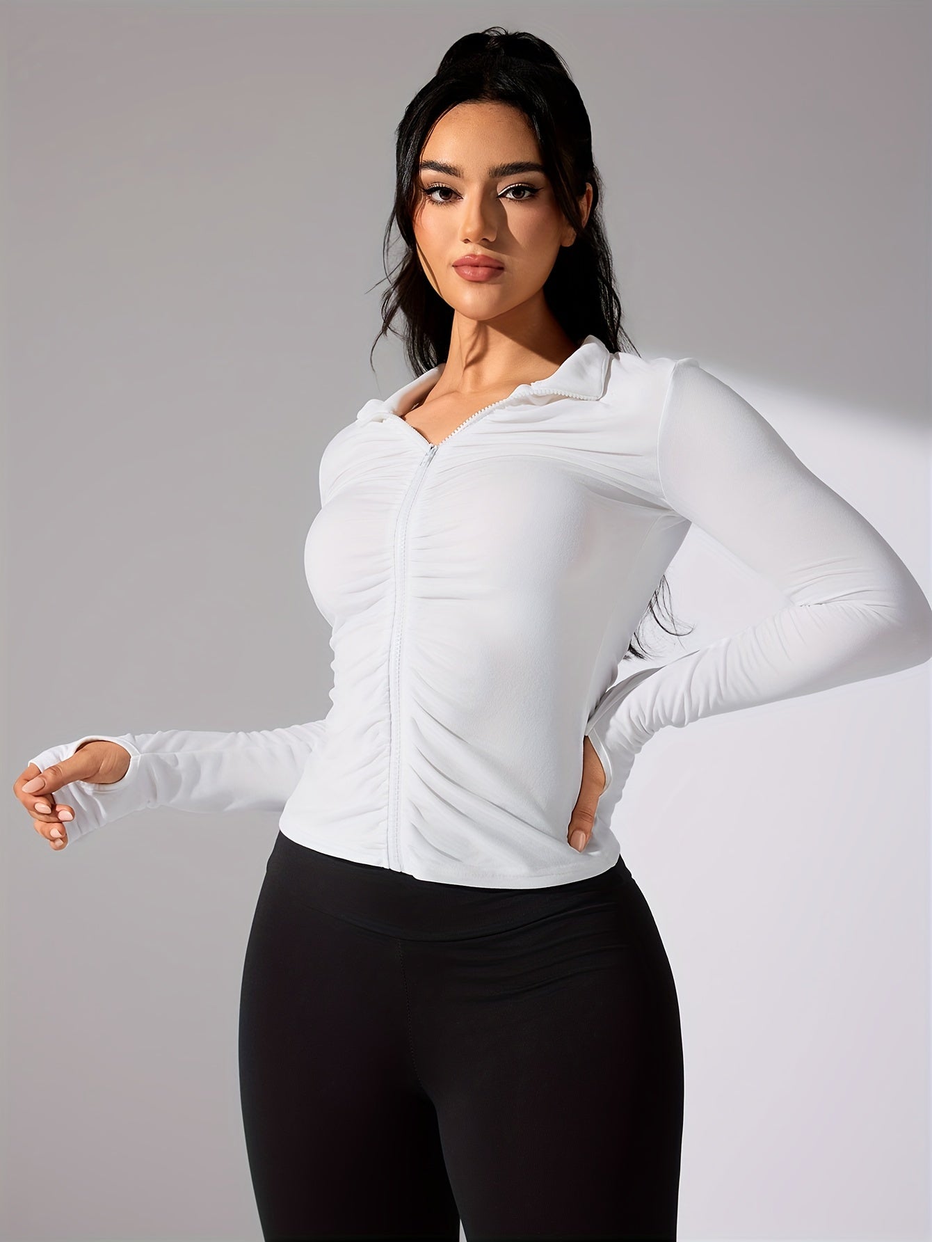 Sportjacke Damen Langarm Lässig Modern