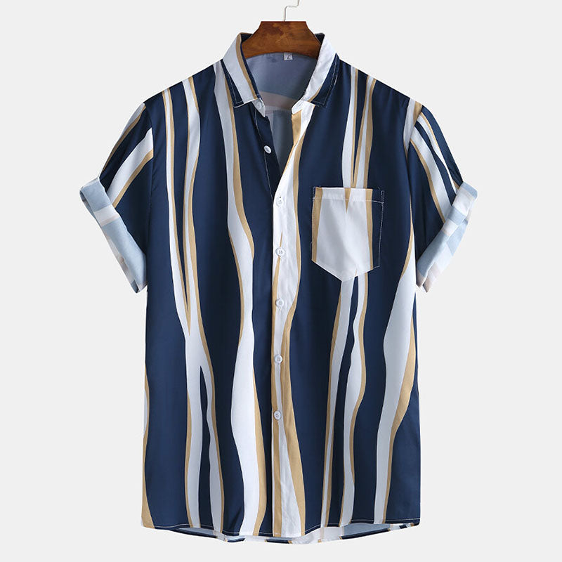 Herren Polo Shirt Gestreift Klassisch Modern - BerlinGlamour