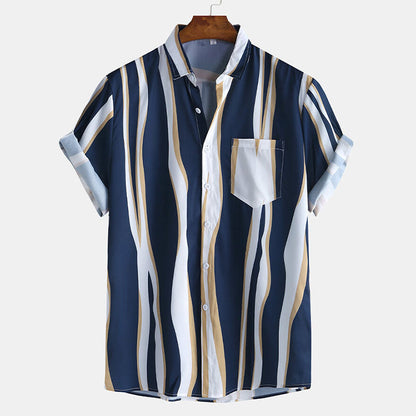 Herren Polo Shirt Gestreift Klassisch Modern - BerlinGlamour