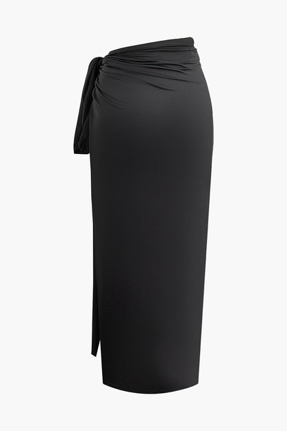 Elegantes One-Shoulder Top und Maxirock Set Damen