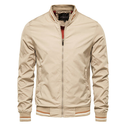 Herren Bomberjacke Stylisch Leder Schwarz