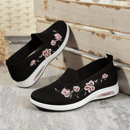 Damen Orthopädie Schuhe Bequem Blumenmuster