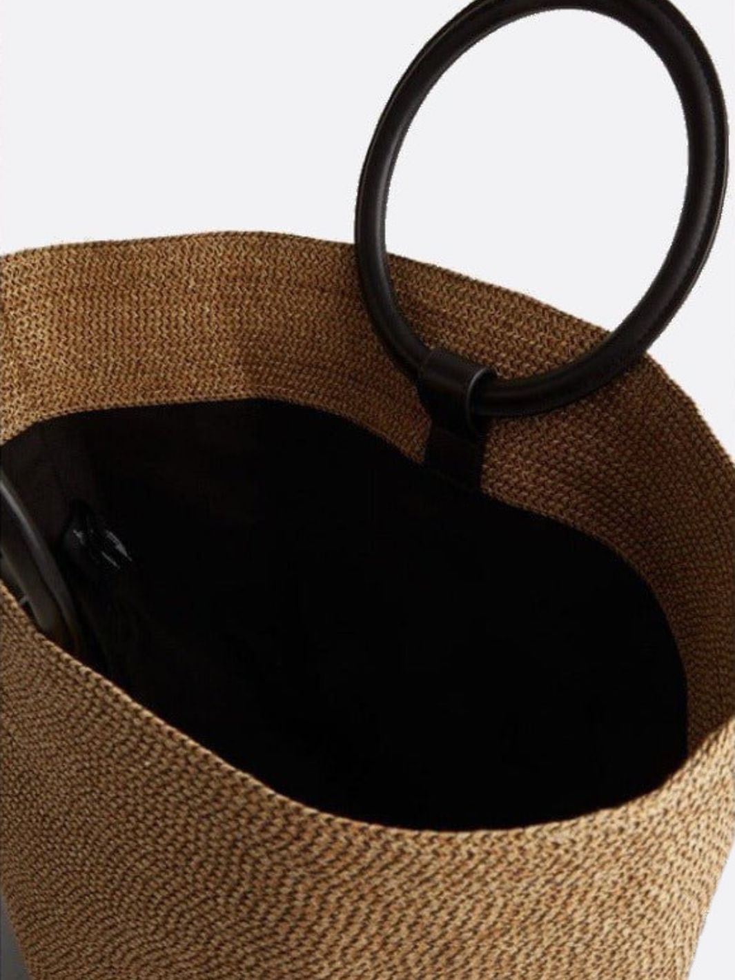 Große Stroh-Tote Bag mit Rundgriff Sommer