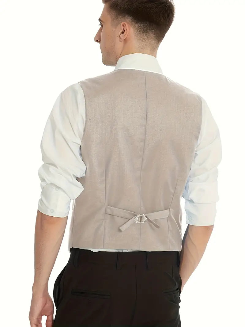 Herren Anzug Set 3-teilig Business Blazer Hose Weste