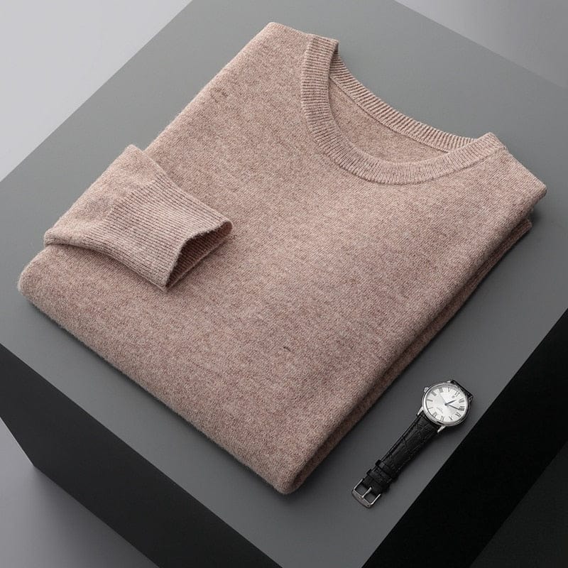 Herren Pullover Klassisch Rundhals Ausschnitt Elegante Optik
