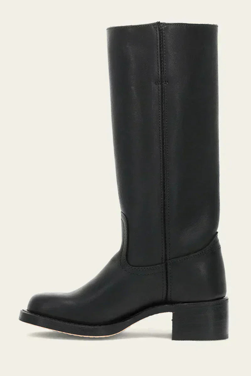 Damen Lederstiefel Westernstil Blockabsatz Schuhe