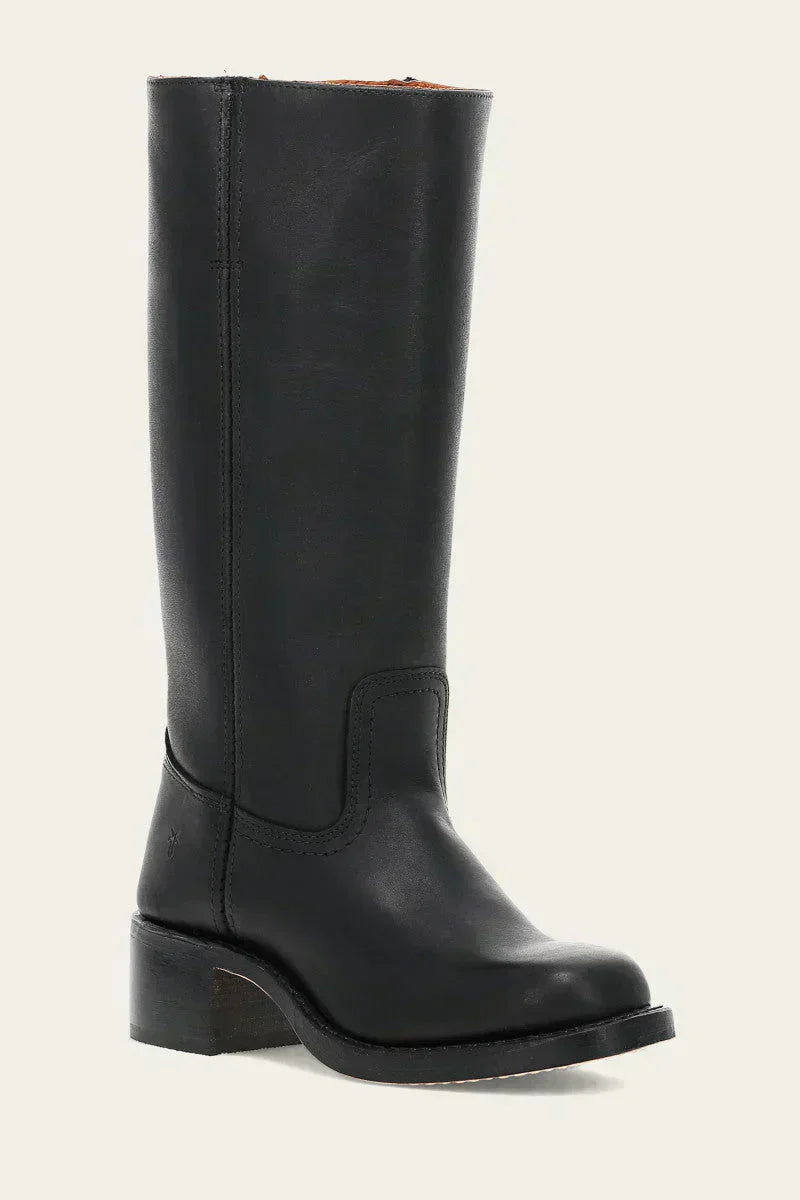 Damen Lederstiefel Westernstil Blockabsatz Schuhe