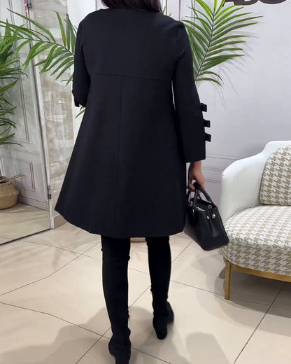 Damen Kleid Langärmlig mit Fransen & Coole Details