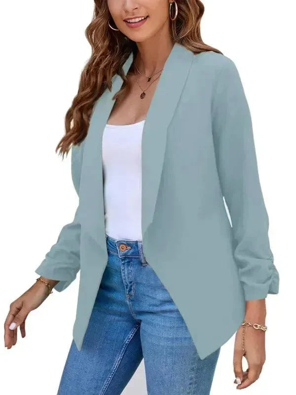 Slim Fit Damen Blazer Modern V-Ausschnitt