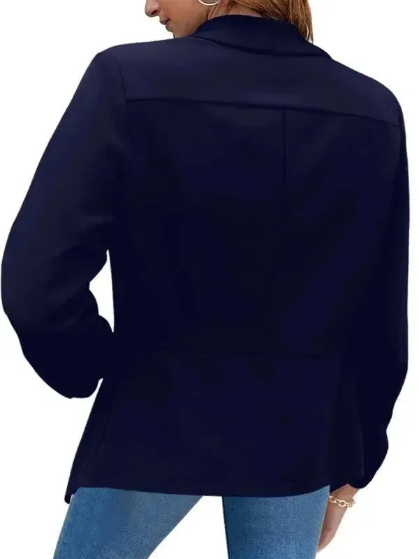 Slim Fit Damen Blazer Modern V-Ausschnitt