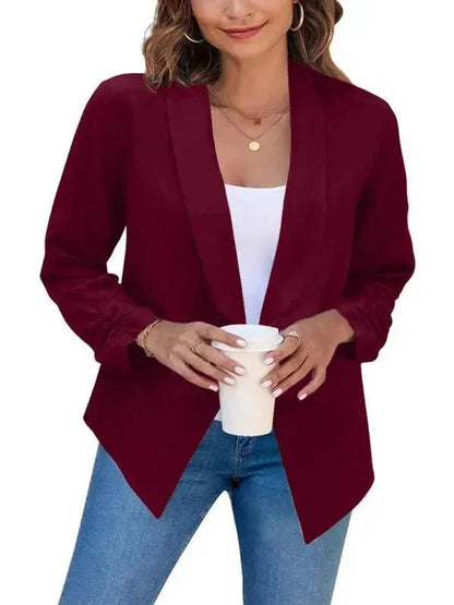 Slim Fit Damen Blazer Modern V-Ausschnitt