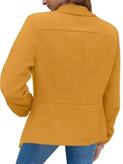 Slim Fit Damen Blazer Modern V-Ausschnitt