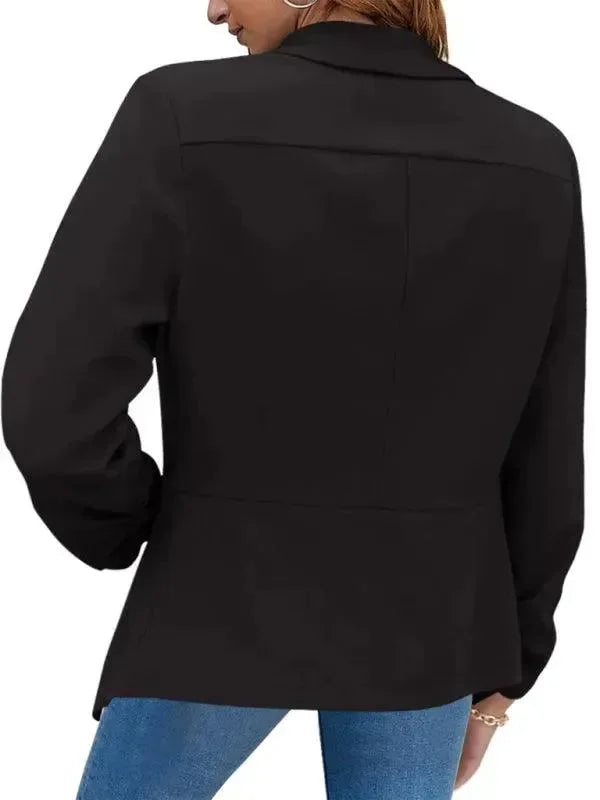 Slim Fit Damen Blazer Modern V-Ausschnitt