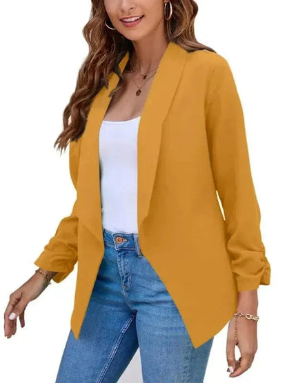 Slim Fit Damen Blazer Modern V-Ausschnitt
