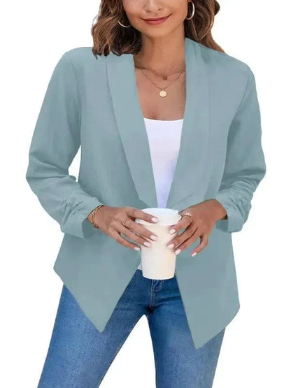Slim Fit Damen Blazer Modern V-Ausschnitt