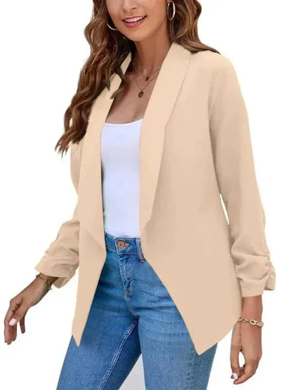 Slim Fit Damen Blazer Modern V-Ausschnitt