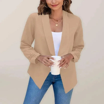 Slim Fit Damen Blazer Modern V-Ausschnitt