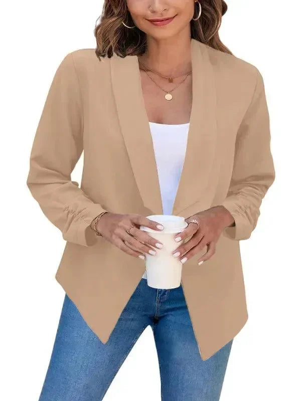 Slim Fit Damen Blazer Modern V-Ausschnitt